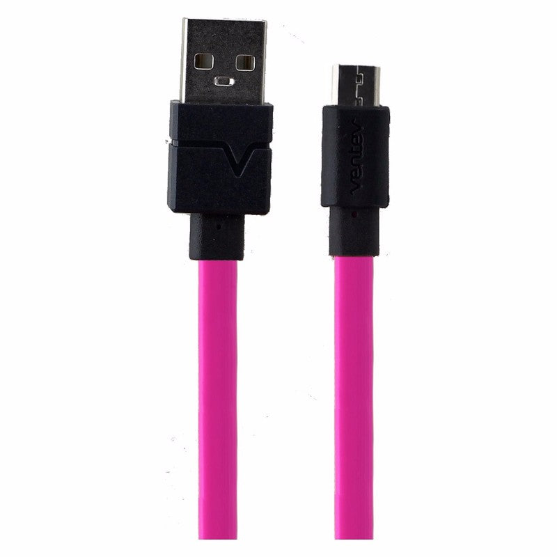 Ventev (514339) 3.3Ft Charge/Sync Flat Cable for Micro USB Devices - Pink/Gray Cell Phone - Cables & Adapters Ventev - Simple Cell Bulk Wholesale Pricing - USA Seller