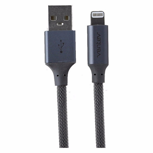 Ventev (4-Ft) Braided Lightning 8-Pin to USB Charge/Sync Cable - Steel Gray
