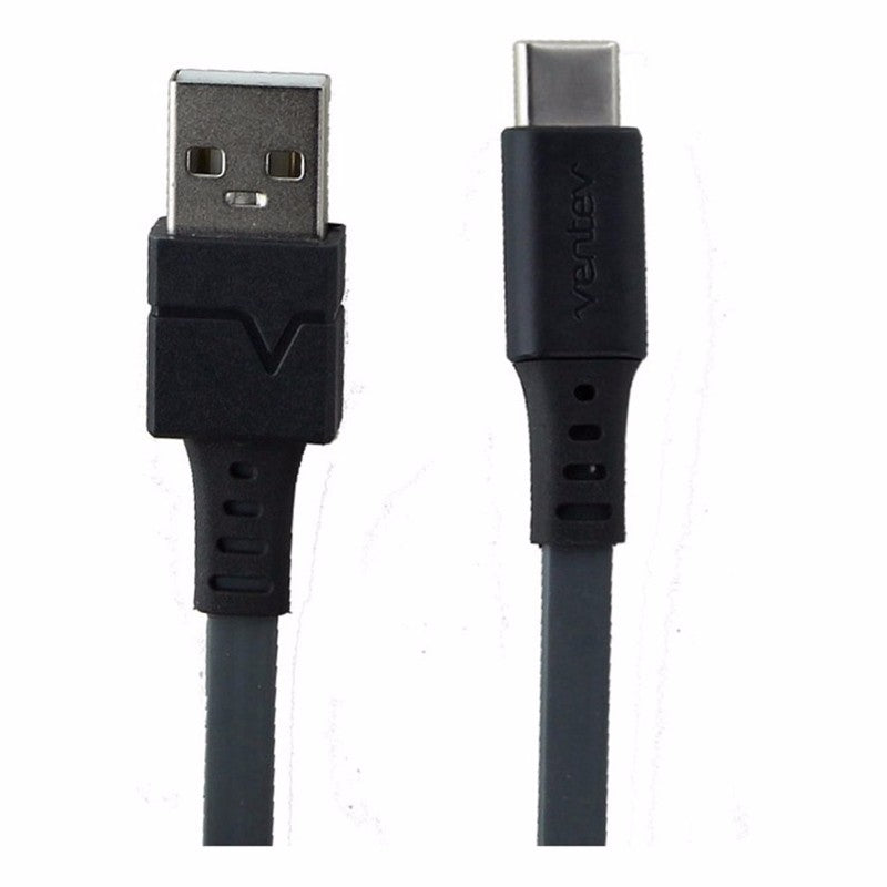 Ventev (506455) 6Ft ChargeSync Flat Tangle-Free Cable for USB-C Devices - Gray Cell Phone - Cables & Adapters Ventev - Simple Cell Bulk Wholesale Pricing - USA Seller