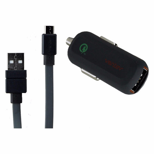 Ventev Dashport r1240 Mini 2.4A Car Charger with Micro-USB Cable - Gray Cell Phone - Chargers & Cradles Ventev - Simple Cell Bulk Wholesale Pricing - USA Seller