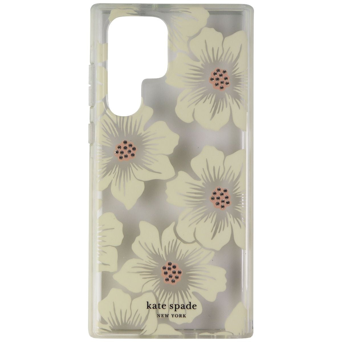 Kate-Spade Defensive Hardshell Case for Galaxy S22 Ultra - Hollyhock Floral Cell Phone - Cases, Covers & Skins Kate Spade    - Simple Cell Bulk Wholesale Pricing - USA Seller