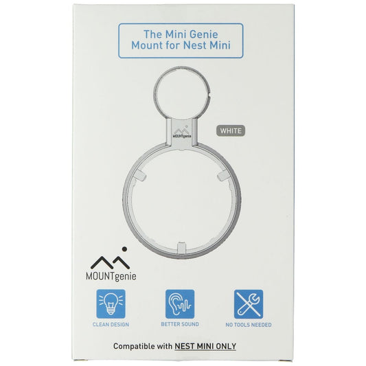 Mini Genie for Google Nest Mini (2nd Gen) - White (1-Pack) Cell Phone - Mounts & Holders The Mount Genie    - Simple Cell Bulk Wholesale Pricing - USA Seller