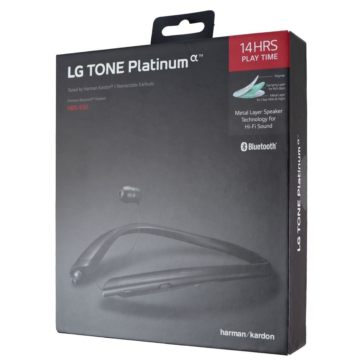 LG TONE Platinum (a) Premium Bluetooth Stereo Headset - Black (HBS-930) Portable Audio - Headphones LG - Simple Cell Bulk Wholesale Pricing - USA Seller