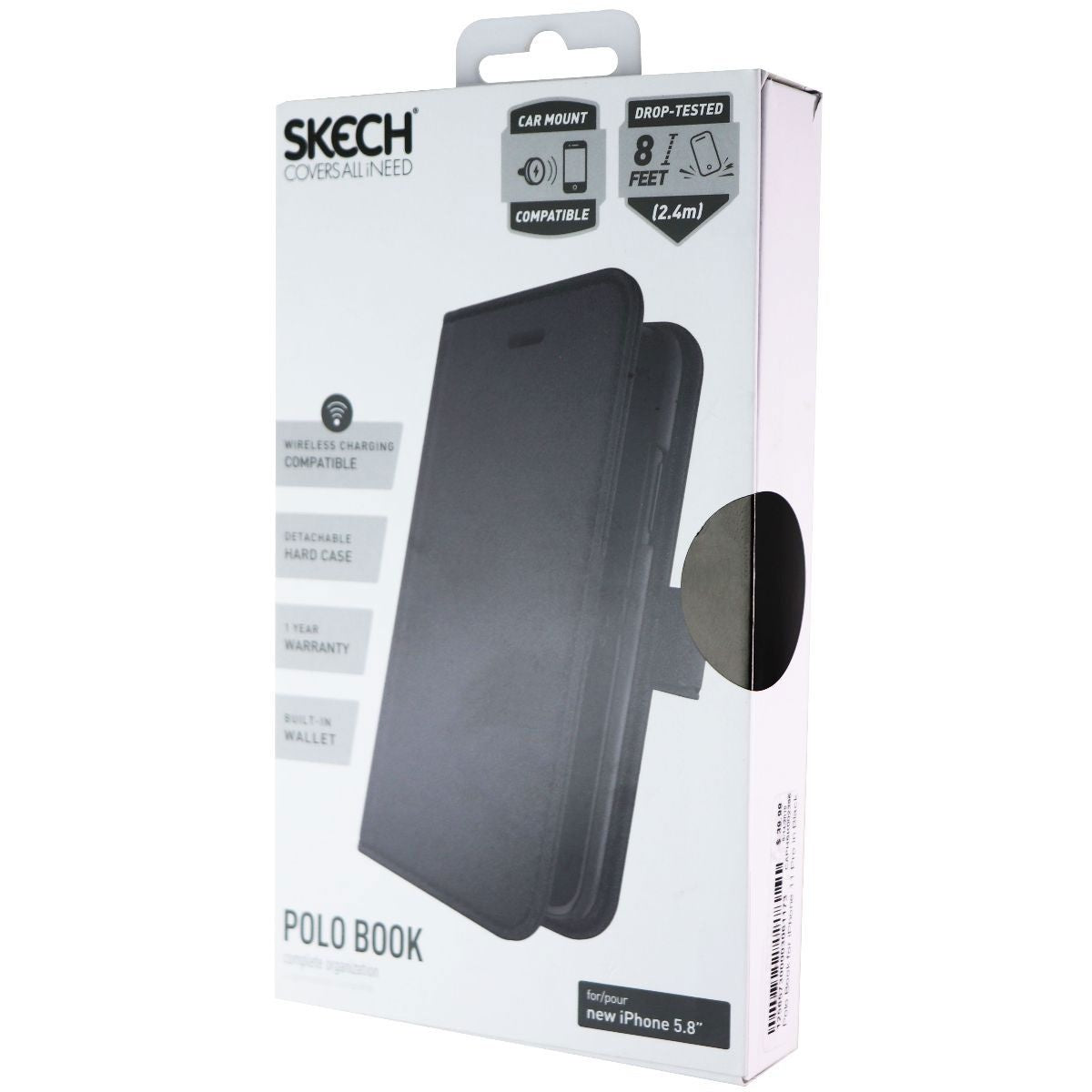 Skech Polo Book Clutch Wallet Cover & Detachable Case for iPhone 11 Pro - Black Cell Phone - Cases, Covers & Skins Skech    - Simple Cell Bulk Wholesale Pricing - USA Seller