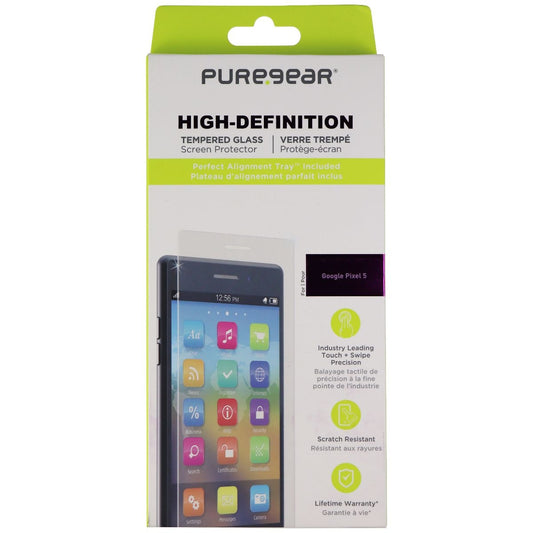 PureGear Maximum Clarity HD Tempered Glass Screen Protector for Google Pixel 5 Cell Phone - Screen Protectors PureGear - Simple Cell Bulk Wholesale Pricing - USA Seller