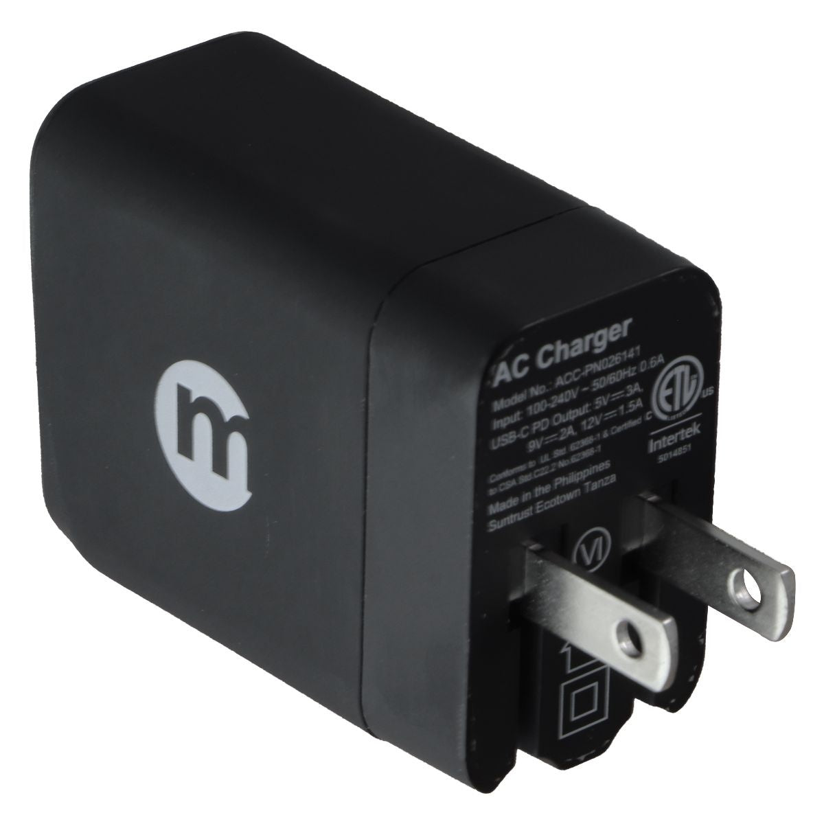 mWorks! Single Port USB-C PD AC Charger (12V/1.5A) - Black Cell Phone - Decals & Stickers mWorks!    - Simple Cell Bulk Wholesale Pricing - USA Seller