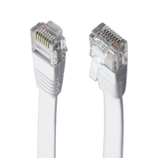 Universal (3-Ft) Flat Ethernet Patch Cable RJ45 to RJ45 - White Computer/Network - Ethernet Cables (RJ-45, 8P8C) Unbranded    - Simple Cell Bulk Wholesale Pricing - USA Seller