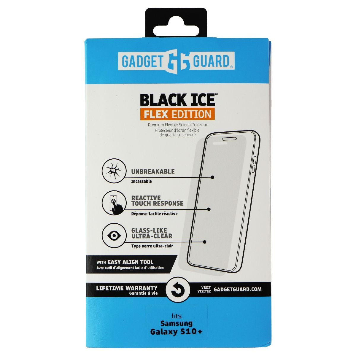 Gadget Guard Black Ice Flex Edition Screen Protection for Samsung Galaxy S10+ Cell Phone - Screen Protectors Gadget Guard    - Simple Cell Bulk Wholesale Pricing - USA Seller