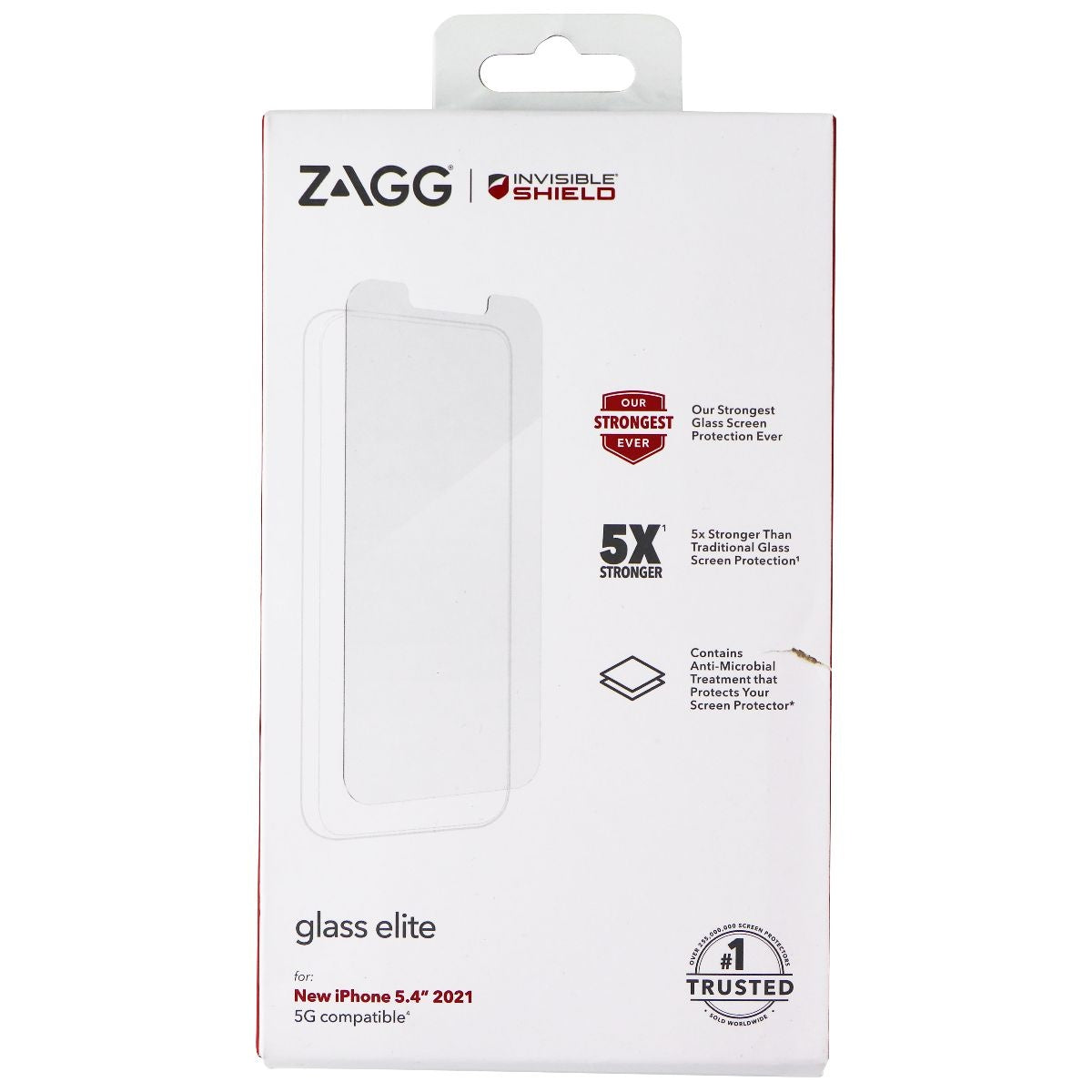 ZAGG InvisibleShield Glass Elite Screen Protector for Apple iPhone 13 Mini Cell Phone - Screen Protectors Zagg - Simple Cell Bulk Wholesale Pricing - USA Seller