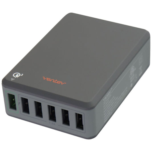 Ventev 10.2-AMP QC 3.0 (6-Port) Rapid USB Charging Hub RQ600 - Gray Computer/Network - USB Cables, Hubs & Adapters Ventev    - Simple Cell Bulk Wholesale Pricing - USA Seller