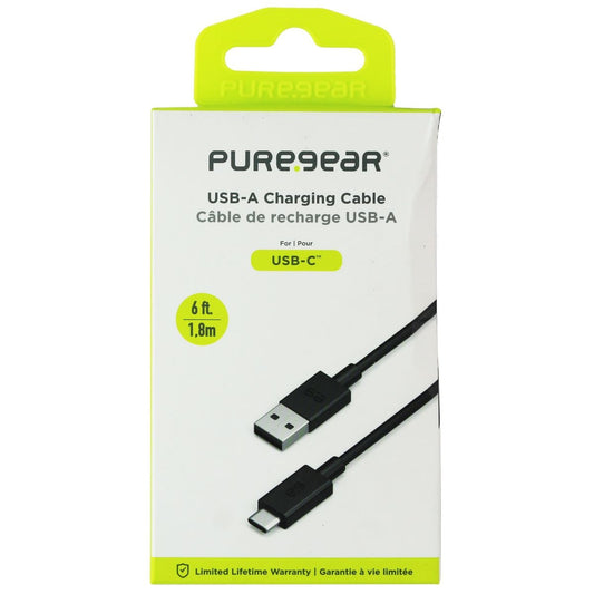 PureGear (6-Ft) USB-A to USB-C Charging Cable for Smartphones & More - Black Cell Phone - Cables & Adapters PureGear    - Simple Cell Bulk Wholesale Pricing - USA Seller