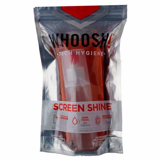 WHOOSH Tech Hygiene 3.4oz Screen Cleaner with Microfiber Cloth - Orange Household Supplies & Cleaning - Cleaning Products WHOOSH    - Simple Cell Bulk Wholesale Pricing - USA Seller