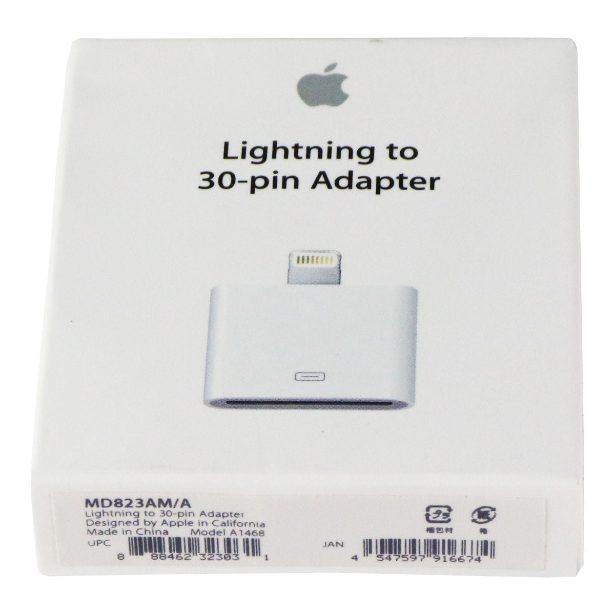 Apple Lightning 8-Pin to 30-Pin Adapter - White (MD823ZM/A) Cell Phone - Cables & Adapters Apple - Simple Cell Bulk Wholesale Pricing - USA Seller