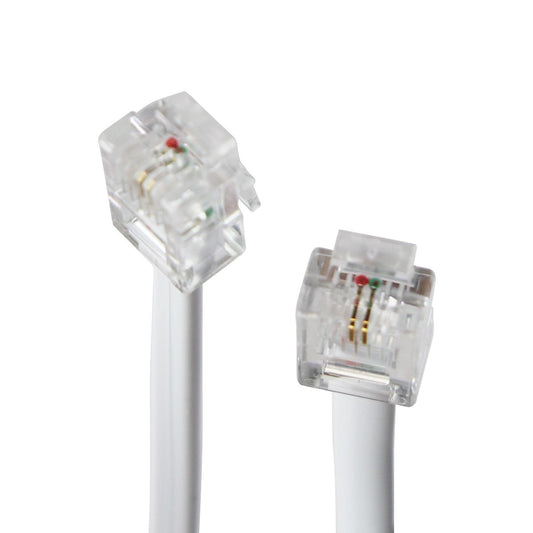 (5-Foot) Telephone Cable (2-wire) - RJ11 (M) Connectors - White (TE212689) Computer/Network - DSL, Phone Cables (RJ - 11) Unbranded    - Simple Cell Bulk Wholesale Pricing - USA Seller