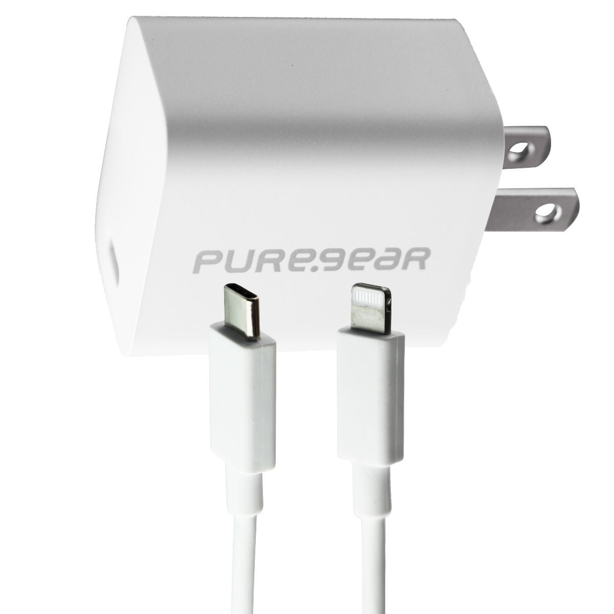 PureGear 20-Watt LightSpeed USB-C Wall Charger with MFi Cable for iPhone - White Cell Phone - Chargers & Cradles PureGear - Simple Cell Bulk Wholesale Pricing - USA Seller