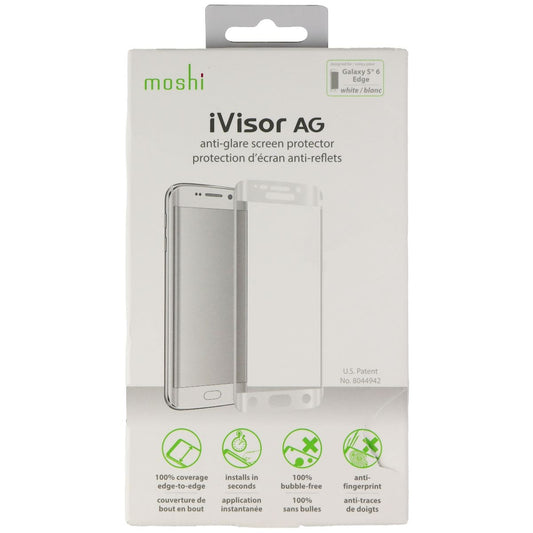 Moshi iVisor AG Anti-Glare Screen Protector for Galaxy S6 Edge - Clear/White Cell Phone - Screen Protectors Moshi    - Simple Cell Bulk Wholesale Pricing - USA Seller