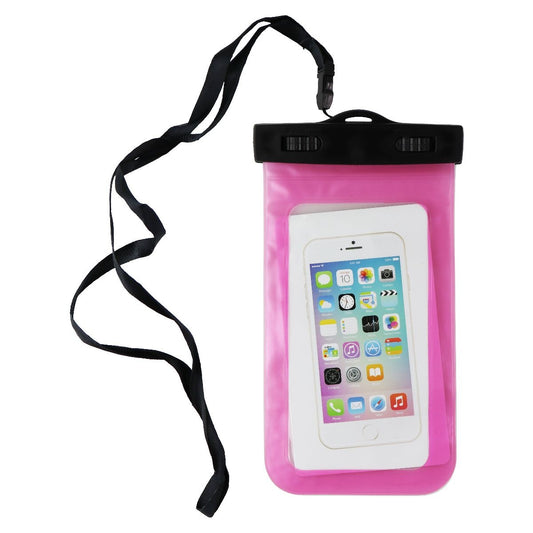 Universal Water Resistant Pouch for Smartphones with Carrying Cord - Pink Cell Phone - Cases, Covers & Skins Unbranded    - Simple Cell Bulk Wholesale Pricing - USA Seller