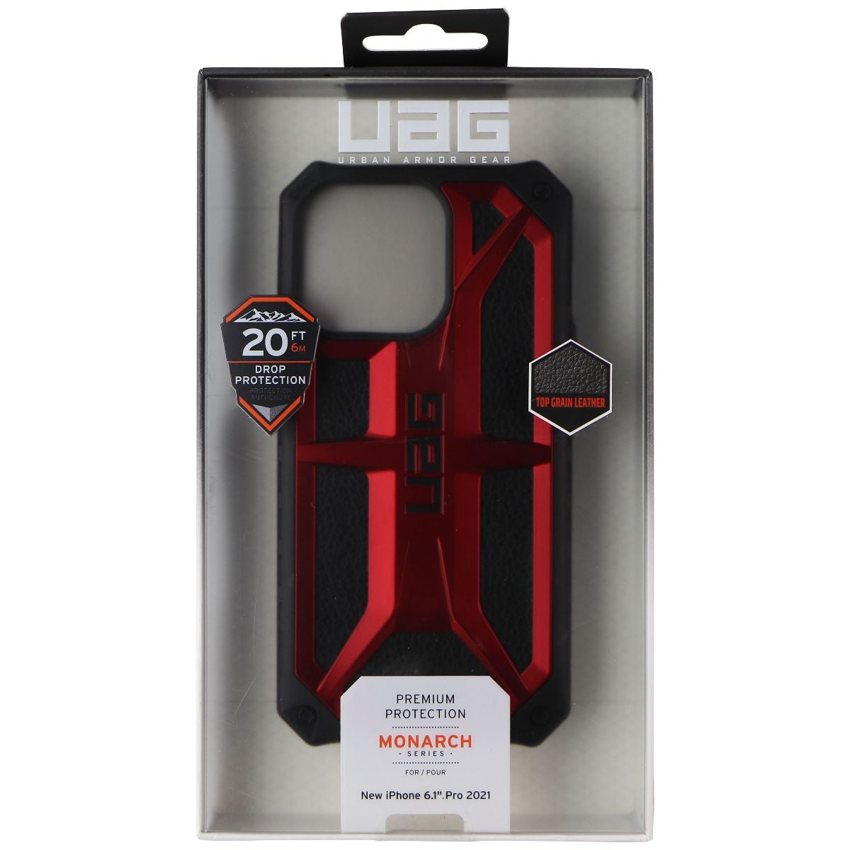 UAG Monarch Series Case for Apple iPhone 13 PRO - Crimson Red/Black Cell Phone - Cases, Covers & Skins Urban Armor Gear - Simple Cell Bulk Wholesale Pricing - USA Seller