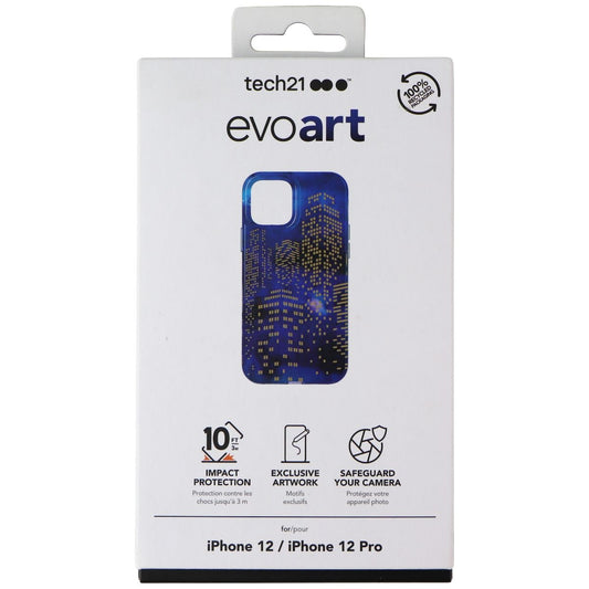 Tech21 EvoArt Case for Apple iPhone 12 and iPhone 12 Pro - Blue/Burning City Cell Phone - Cases, Covers & Skins Tech21    - Simple Cell Bulk Wholesale Pricing - USA Seller