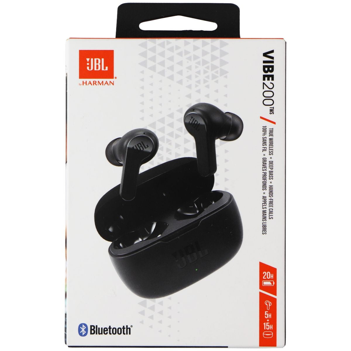 JBL Vibe 200 True Wireless Bluetooth Earbuds - Black (VIBE200TWS) Portable Audio - Headphones JBL - Simple Cell Bulk Wholesale Pricing - USA Seller