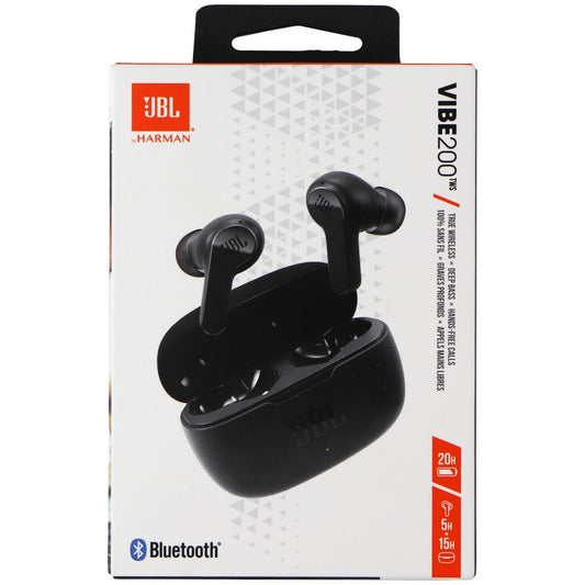 JBL Vibe 200 True Wireless Bluetooth Earbuds - Black (VIBE200TWS) Portable Audio - Headphones JBL - Simple Cell Bulk Wholesale Pricing - USA Seller
