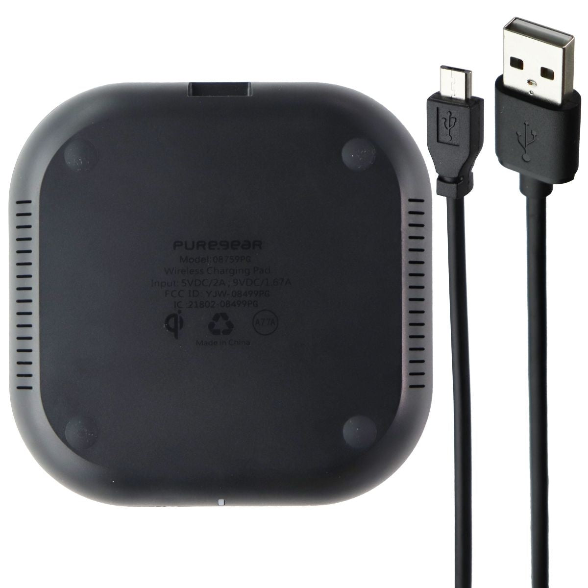PureGear (9V/1.67A) Wireless Charging Pad - Black (08759PG) Cell Phone - Chargers & Cradles PureGear    - Simple Cell Bulk Wholesale Pricing - USA Seller