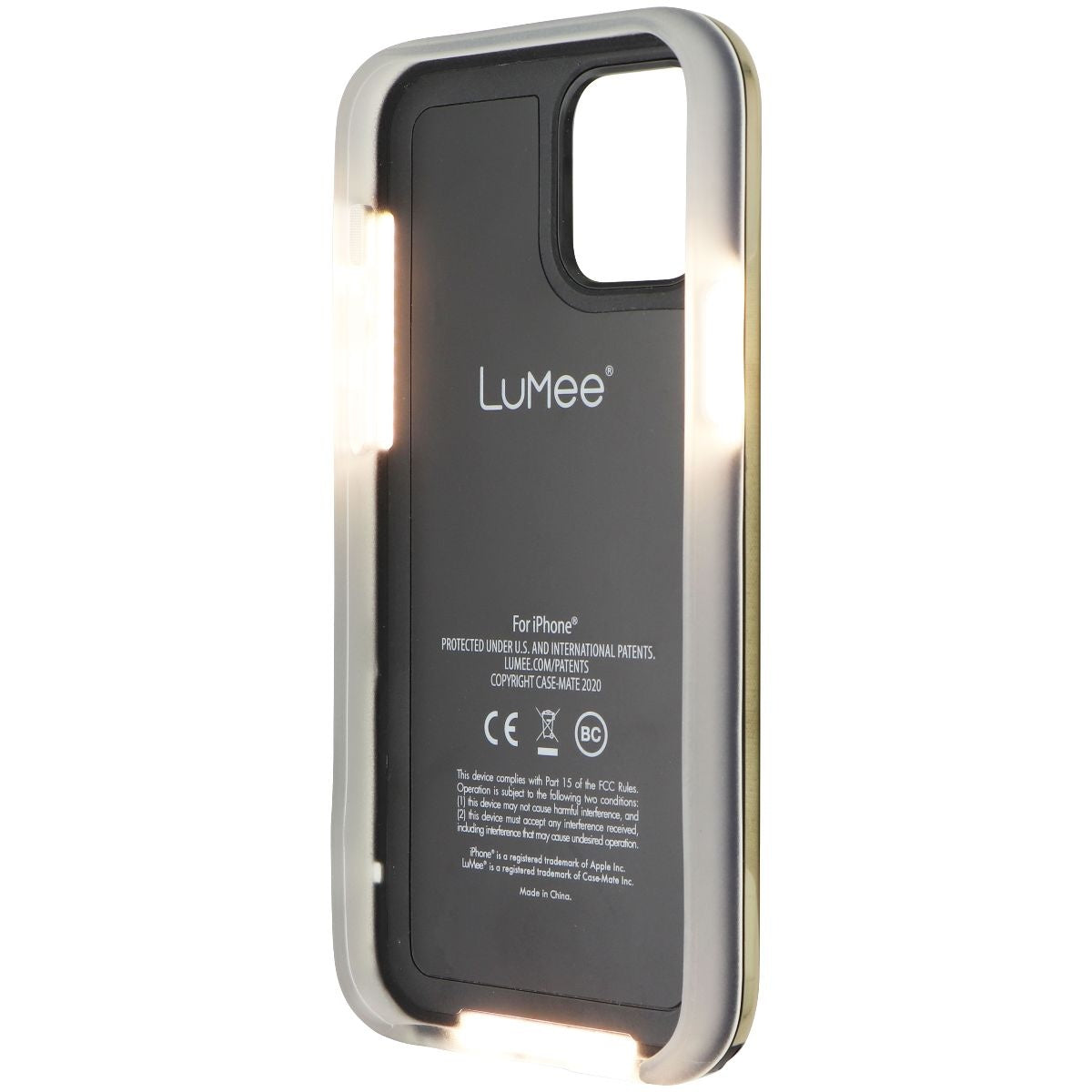 Case-Mate LuMee Halo Series LED Case for iPhone 12 Pro / 12 - Gold Cell Phone - Cases, Covers & Skins Case-Mate - Simple Cell Bulk Wholesale Pricing - USA Seller