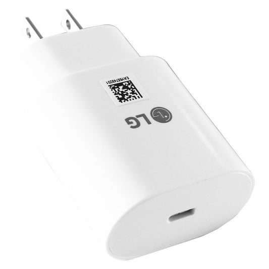 LG 25W Single USB-C Fast Charger Travel Wall Adapter - White (MCS-P02WR/A) Cell Phone - Chargers & Cradles LG - Simple Cell Bulk Wholesale Pricing - USA Seller