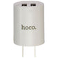 HoCo. (2.4-Amp) Dual USB Charger with Lightning 8-Pin USB Cable - White Cell Phone - Cables & Adapters Hoco. - Simple Cell Bulk Wholesale Pricing - USA Seller
