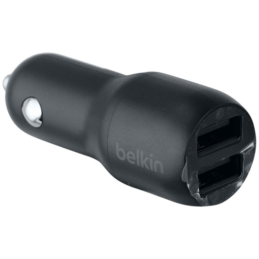 Belkin 24-Watt Dual USB Car Charger for iPhone/Android and More - Black Cell Phone - Chargers & Cradles Belkin - Simple Cell Bulk Wholesale Pricing - USA Seller