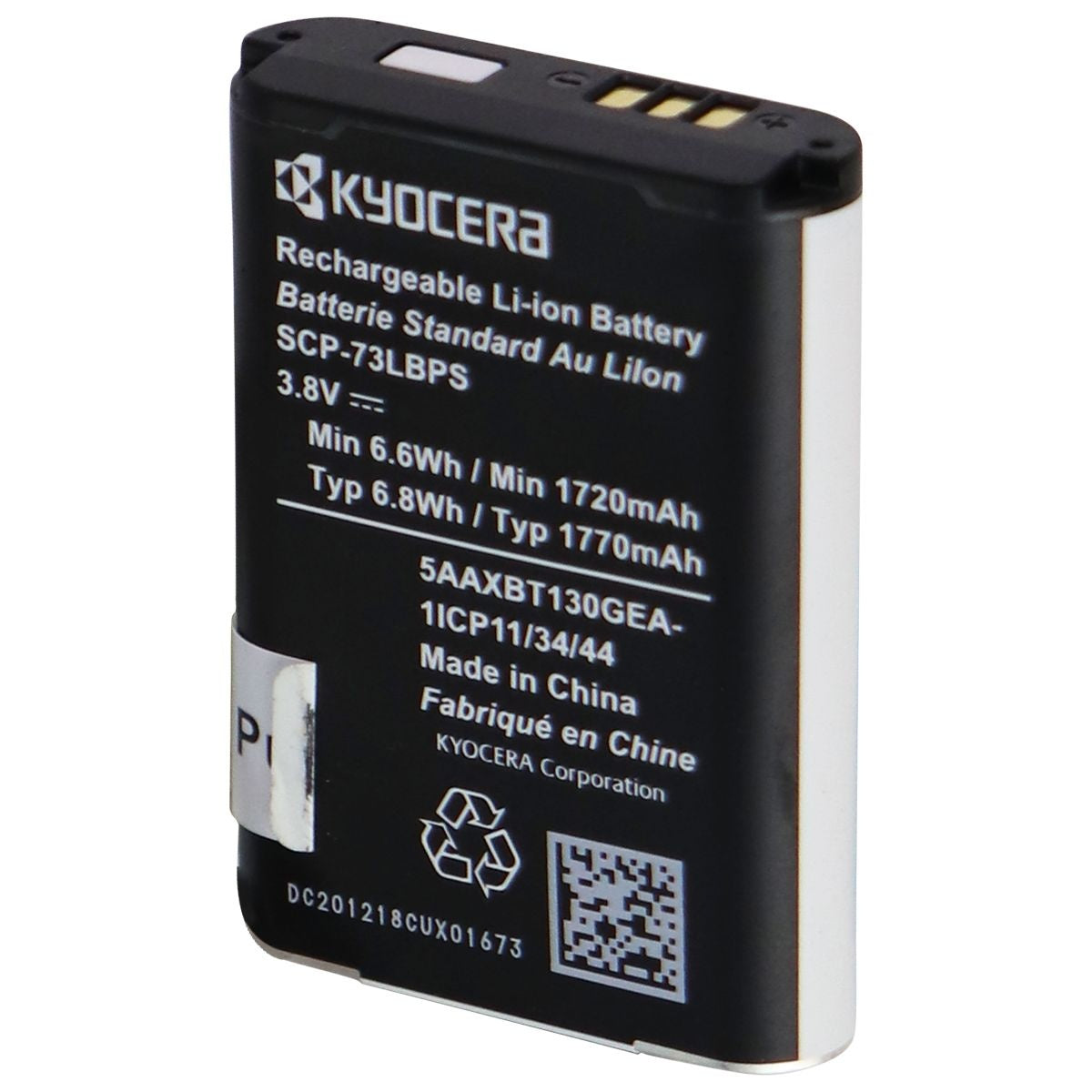 Kyocera 3.8V Rechargeable 1720mAh Battery - Black (SCP-73LBPS) Cell Phone - Batteries Kyocera - Simple Cell Bulk Wholesale Pricing - USA Seller