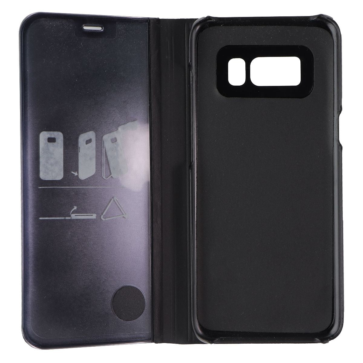 Samsung Clear View Standing Cover Case for Galaxy S8 - Black - (EF-ZG950) Cell Phone - Cases, Covers & Skins Samsung - Simple Cell Bulk Wholesale Pricing - USA Seller
