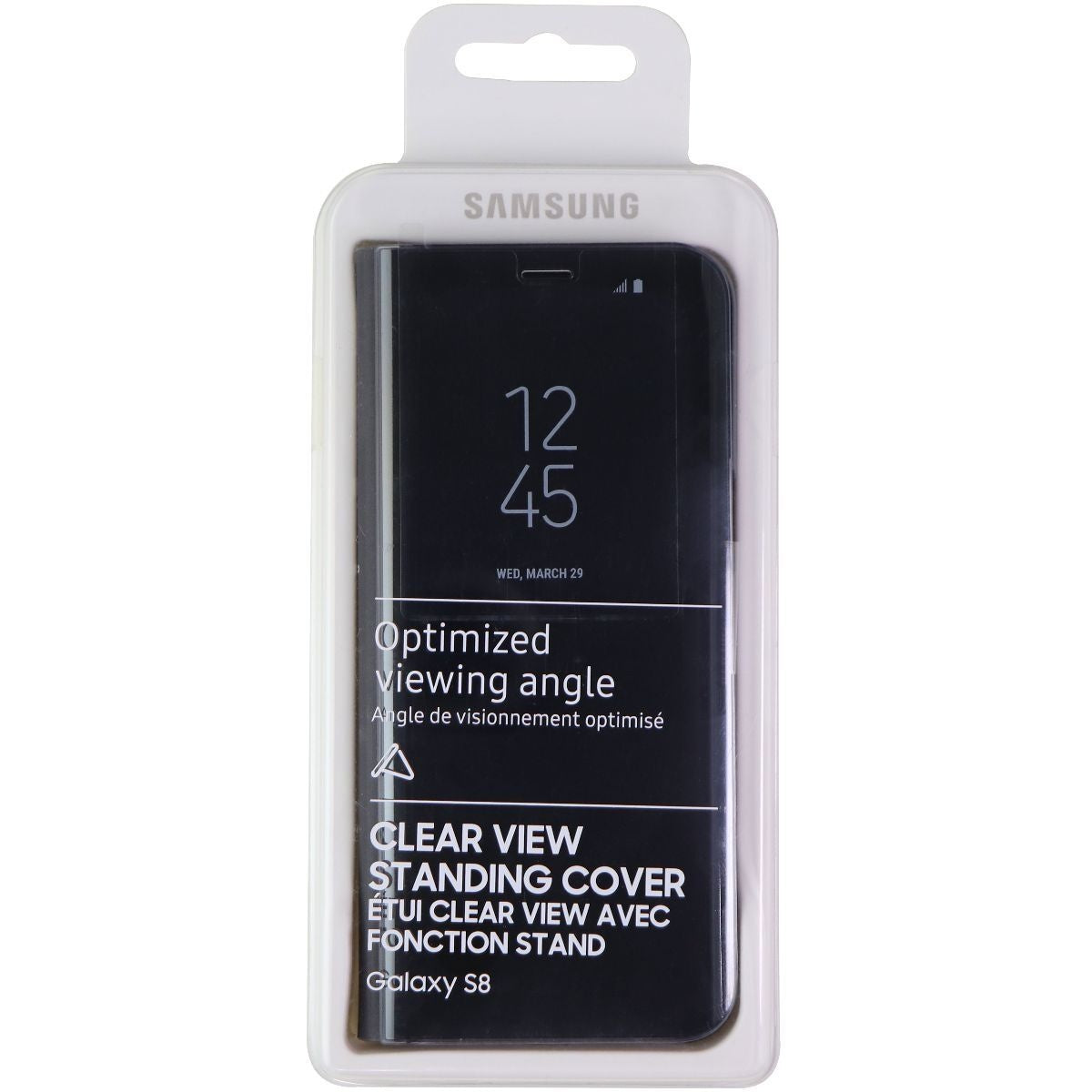 Samsung Clear View Standing Cover Case for Galaxy S8 - Black - (EF-ZG950) Cell Phone - Cases, Covers & Skins Samsung - Simple Cell Bulk Wholesale Pricing - USA Seller