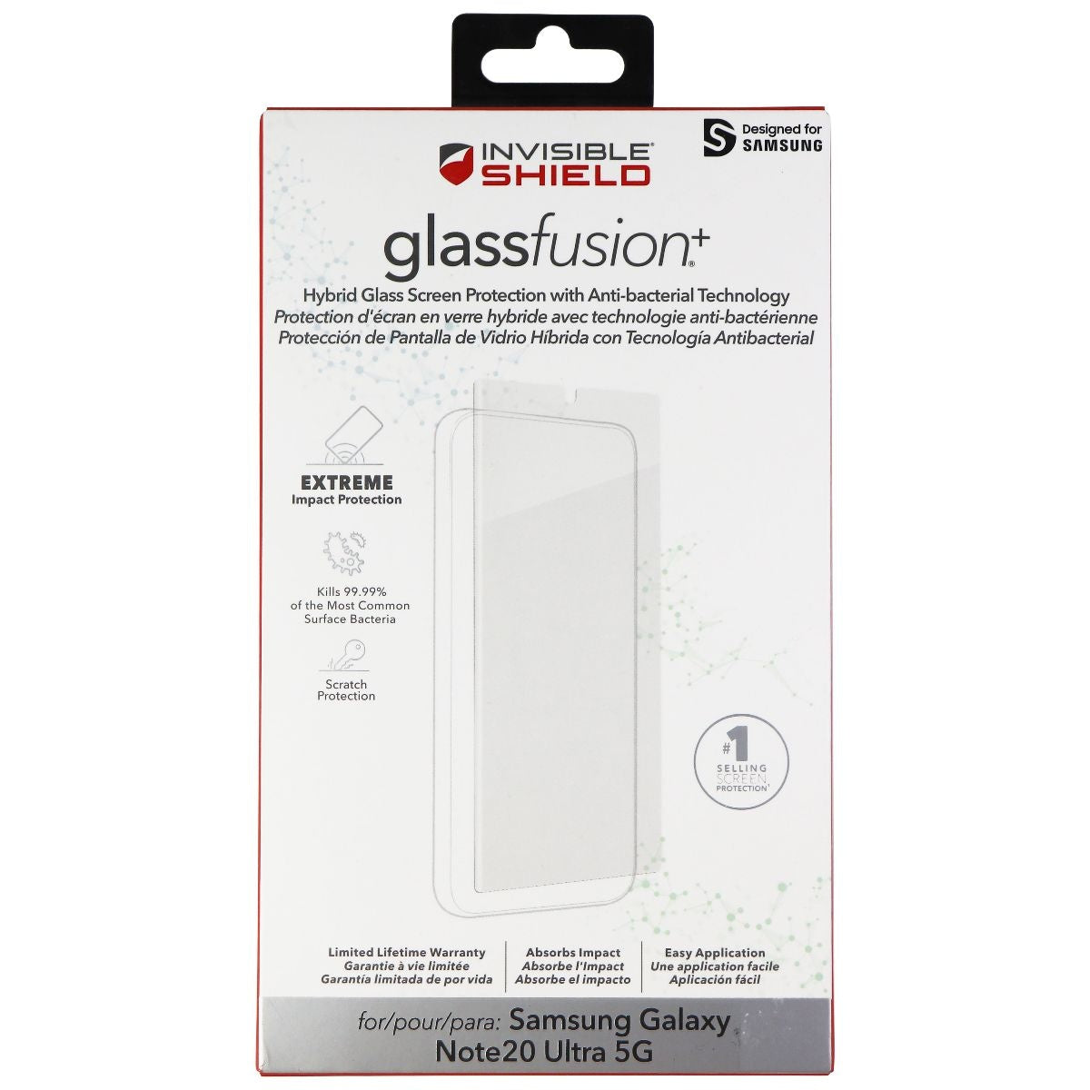 ZAGG Invisibleshield Glass Screen Protector for Samsung Note 20 Ultra 5G - Clear Cell Phone - Screen Protectors Zagg    - Simple Cell Bulk Wholesale Pricing - USA Seller