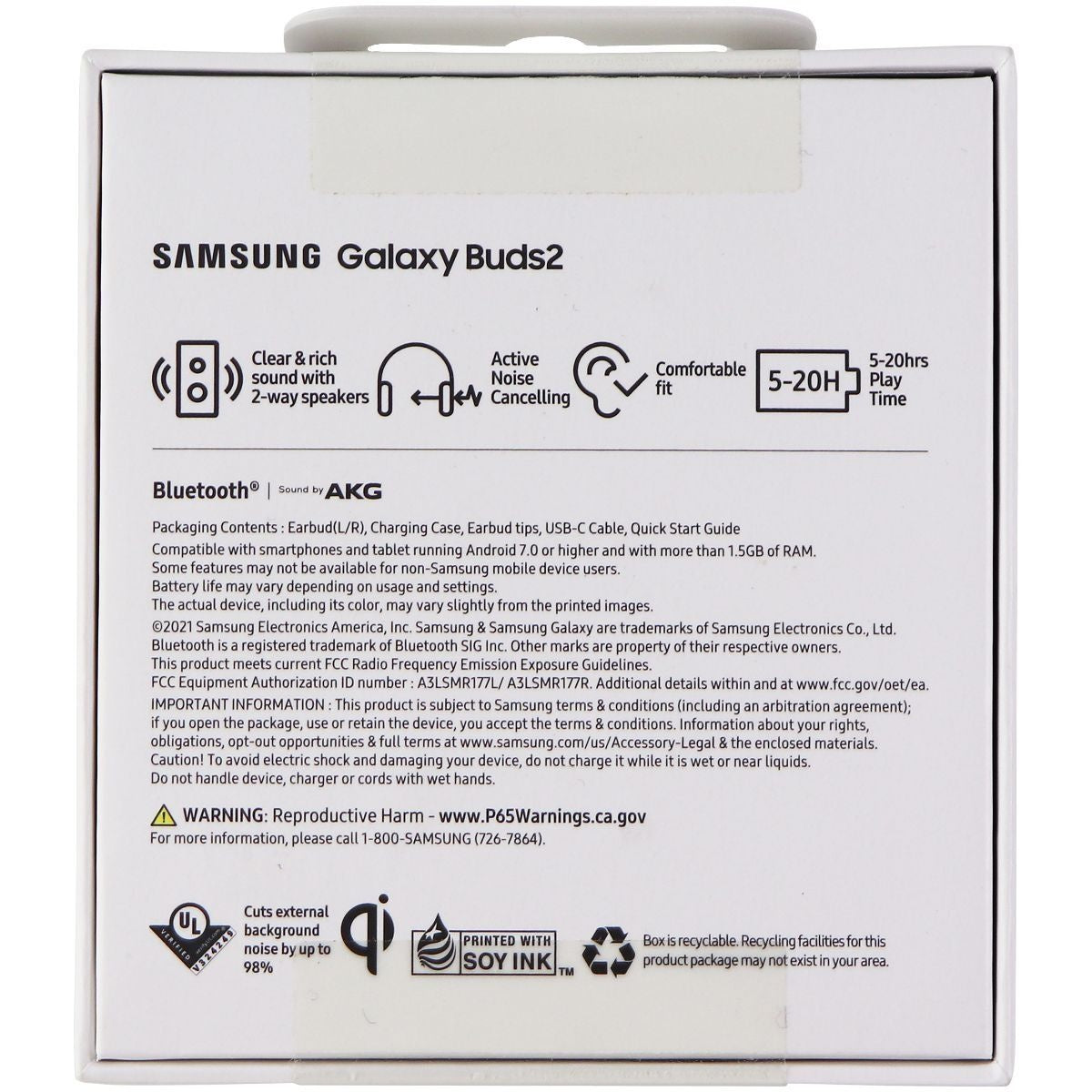 Samsung Galaxy Buds 2 - True Wireless Noise Cancelling Earbuds - Olive Green Portable Audio - Headphones Samsung Electronics - Simple Cell Bulk Wholesale Pricing - USA Seller