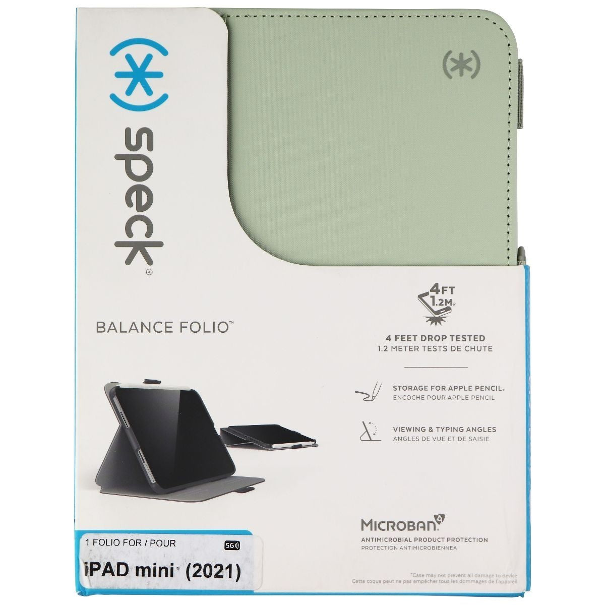 Speck Balance Folio Case for iPad mini (2021 Model) - Velvet Green/Oakmoss Green iPad/Tablet Accessories - Cases, Covers, Keyboard Folios Speck - Simple Cell Bulk Wholesale Pricing - USA Seller