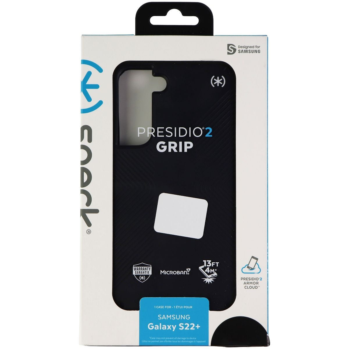 Speck Presidio2 Grip Case for Samsung Galaxy (S22+) - Black/Black/White Cell Phone - Cases, Covers & Skins Speck - Simple Cell Bulk Wholesale Pricing - USA Seller
