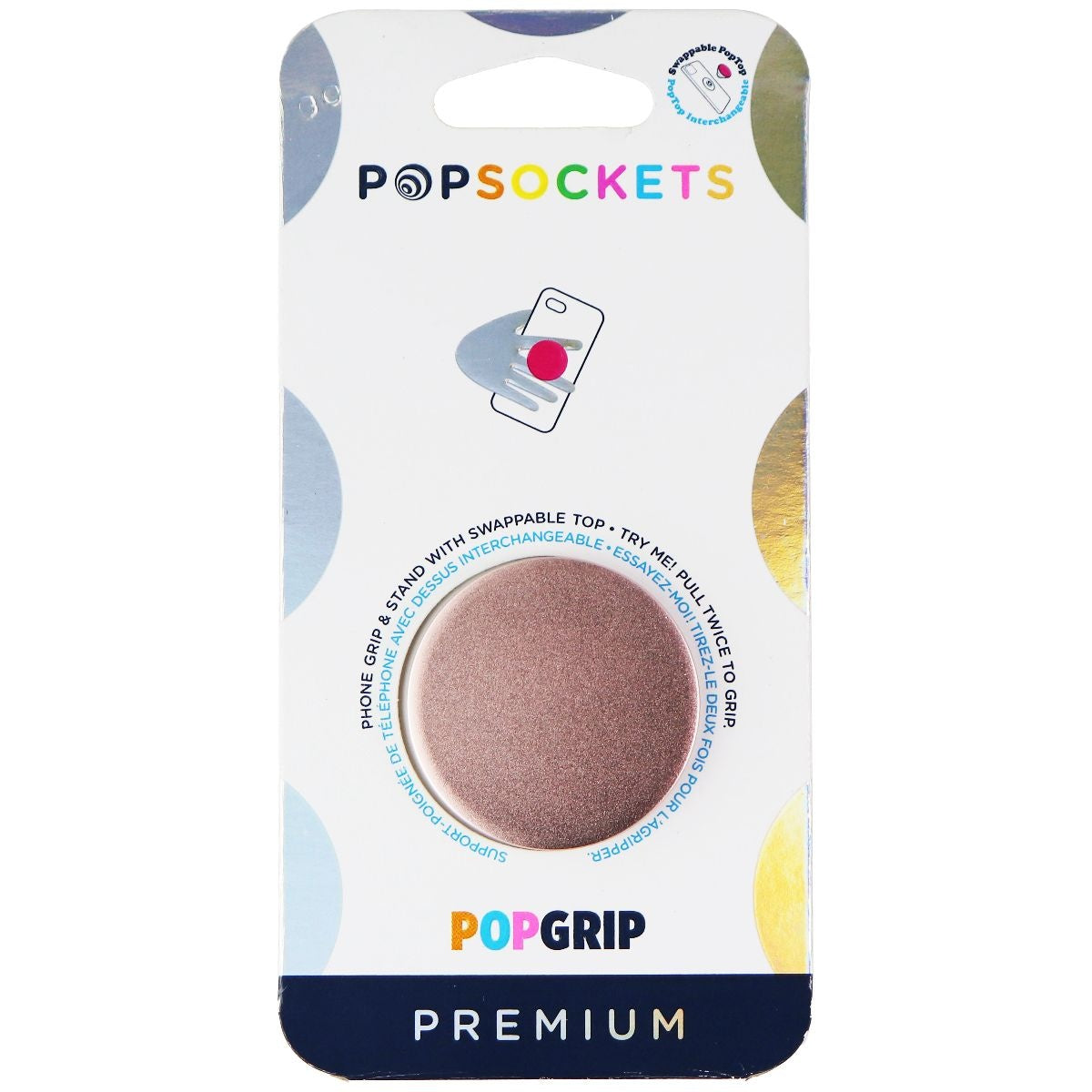 PopSockets PopGrip Swappable Phone Grip & Stand - Aluminum Rose Gold Cell Phone - Mounts & Holders PopSockets    - Simple Cell Bulk Wholesale Pricing - USA Seller
