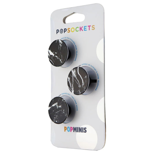 PopSockets PopMinis Mini Grips for Phones & Tablets (3 Pack) - Black Marble Cell Phone - Mounts & Holders PopSockets - Simple Cell Bulk Wholesale Pricing - USA Seller