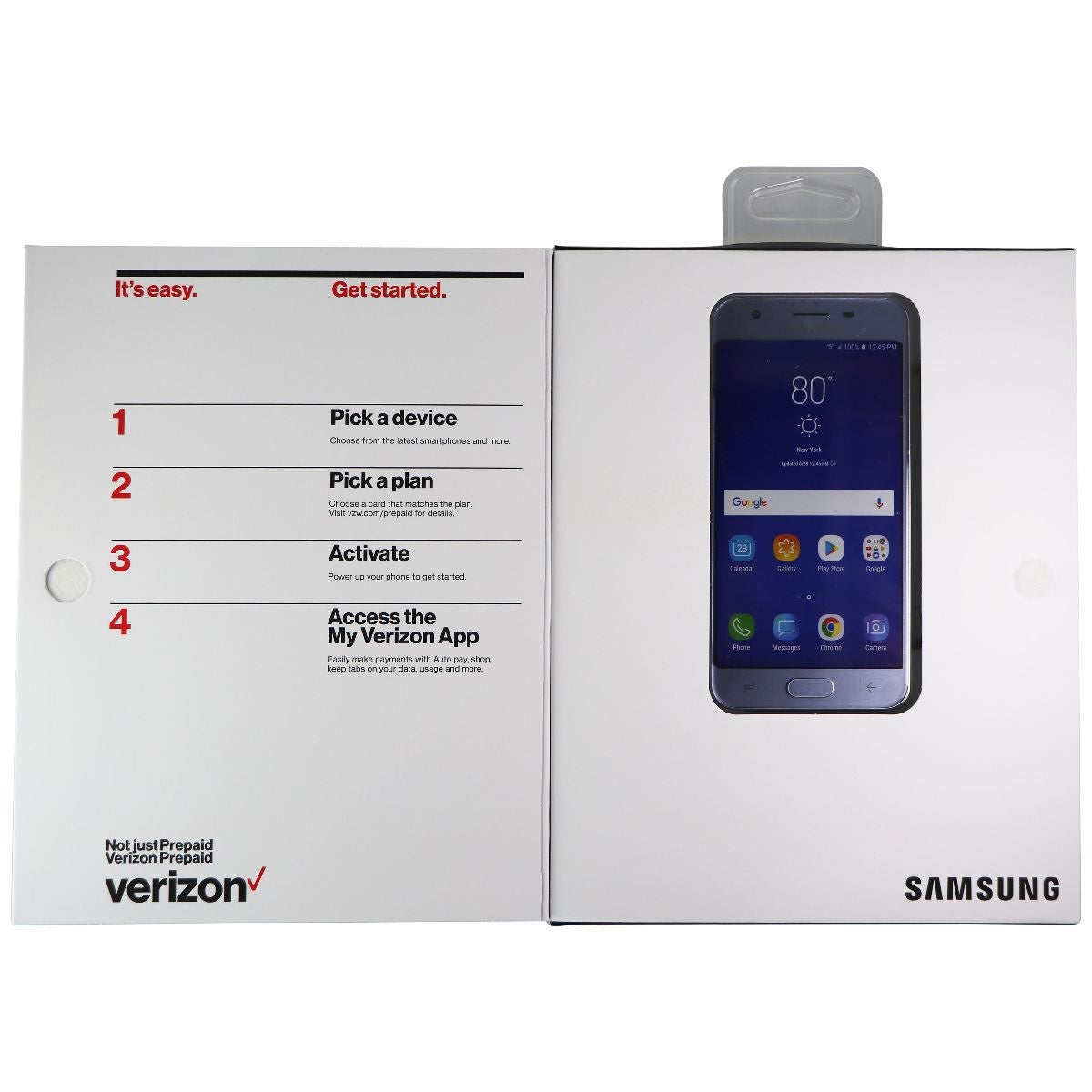 Samsung Galaxy J3 (SM-J337VPP) Verizon Pre-Paid - 16GB / Silver Cell Phones & Smartphones Samsung - Simple Cell Bulk Wholesale Pricing - USA Seller