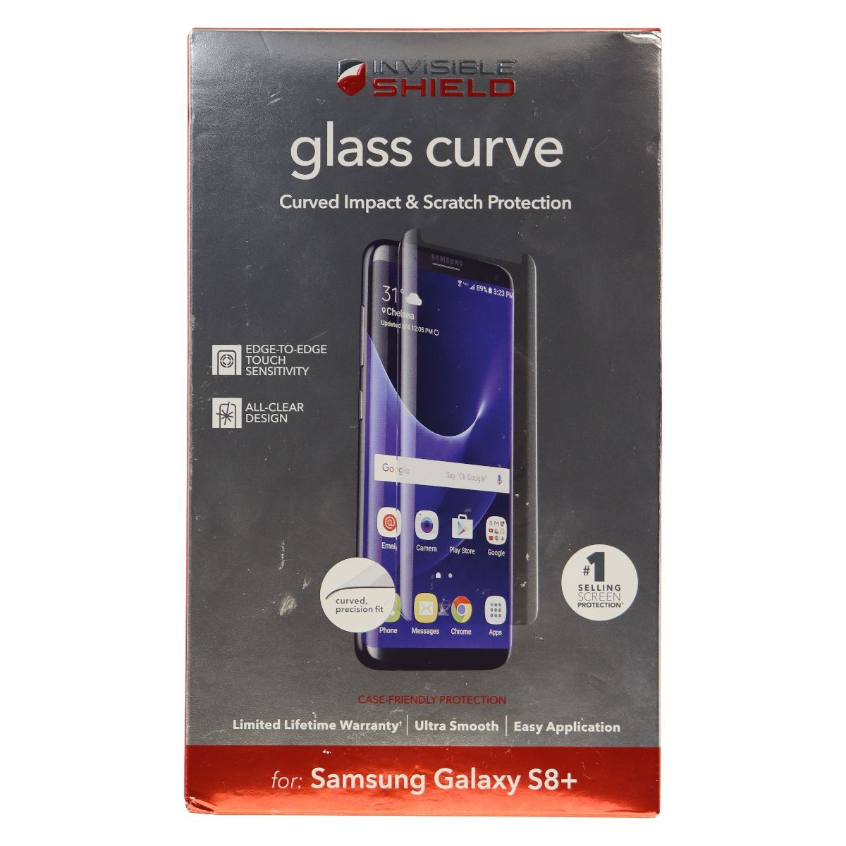 ZAGG InvisibleShield Premiere Glass Curve Screen Protector for Galaxy S8+ Clear Cell Phone - Screen Protectors Zagg - Simple Cell Bulk Wholesale Pricing - USA Seller