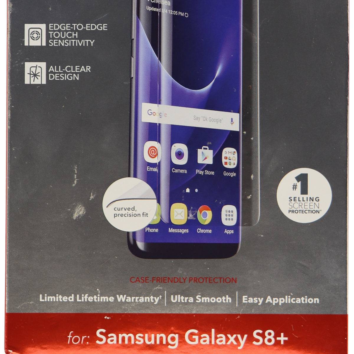 ZAGG InvisibleShield Premiere Glass Curve Screen Protector for Galaxy S8+ Clear Cell Phone - Screen Protectors Zagg - Simple Cell Bulk Wholesale Pricing - USA Seller