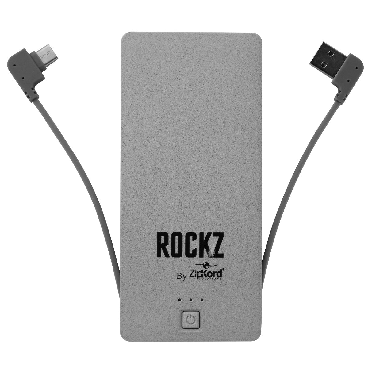 Zipkord 2.4 Amp 5,000 mAh Portable Power Bank with USB-C Connector - Gray Cell Phone - Chargers & Cradles ZipKord - Simple Cell Bulk Wholesale Pricing - USA Seller