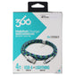 360 (4ft) HabitatCharge USB-A to 8-Pin Lightning Braided Cable - Turquoise Cell Phone - Cables & Adapters 360 Electrical    - Simple Cell Bulk Wholesale Pricing - USA Seller