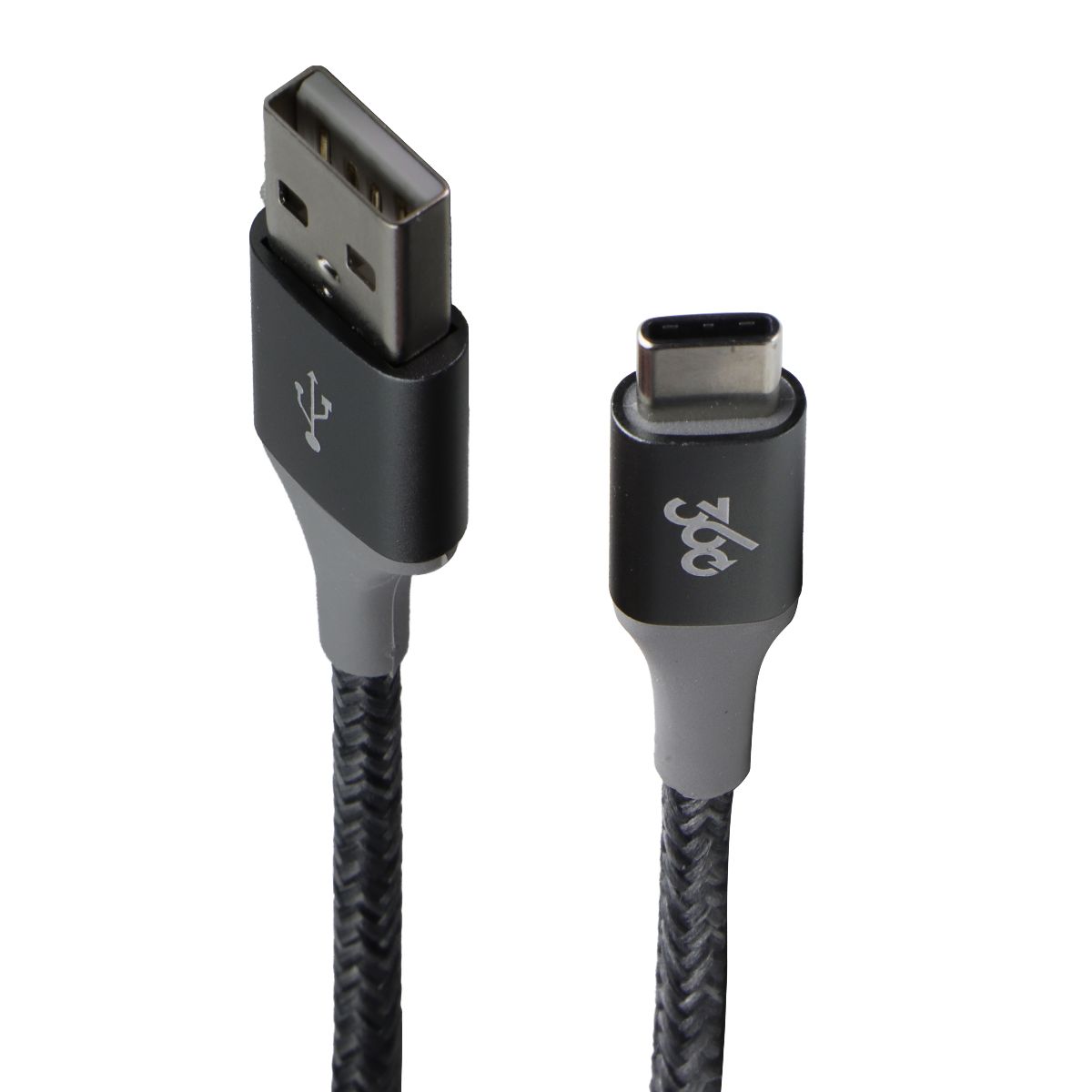 360 Electrical (8FT) Braided USB-C to USB Charge and Sync Cable - Gray Computer/Network - Other Cables 360 Electrical    - Simple Cell Bulk Wholesale Pricing - USA Seller
