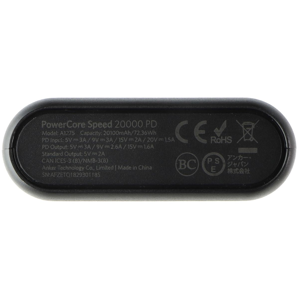 Anker PowerCore Speed 20,100mAh Bank with USB-C and Standard USB - Black Cell Phone - Chargers & Cradles Anker    - Simple Cell Bulk Wholesale Pricing - USA Seller