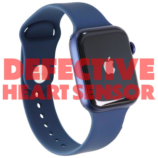 Apple Watch Series 6 (GPS + LTE) A2294 - 44mm Blue AL/Blue SB - Bad Heart Sensor Smart Watches Apple    - Simple Cell Bulk Wholesale Pricing - USA Seller