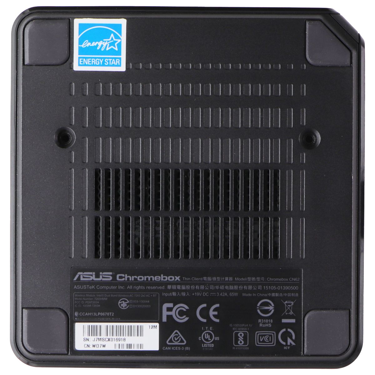 Asus Chromebox CN62 Mini Desktop PC - Intel Celeron 3215U/16GB SSD/2GB/Chrome OS PC Desktops & All-In-Ones ASUS    - Simple Cell Bulk Wholesale Pricing - USA Seller