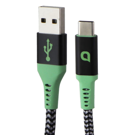 Bionik (10-Ft) USB-A to USB-C Braided Charge/Sync Cable - Black/Teal/Silver Cell Phone - Cables & Adapters bionik    - Simple Cell Bulk Wholesale Pricing - USA Seller