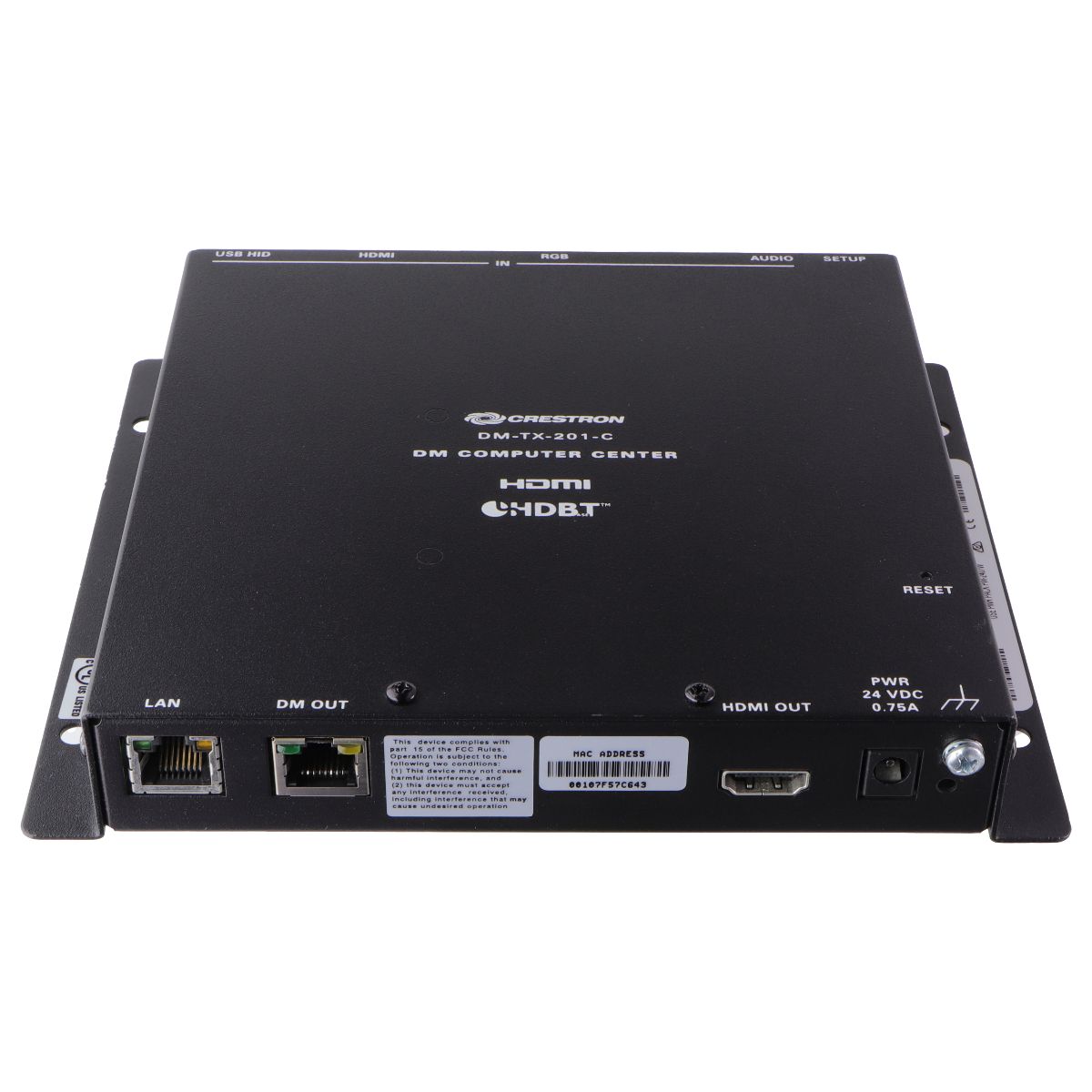 Crestron (DM-TX-201-C) DigitalMedia 8G+ Transmitter 201 with Power Adapter TV, Video & Audio Accessories - Audio/Video Transmitters Crestron    - Simple Cell Bulk Wholesale Pricing - USA Seller